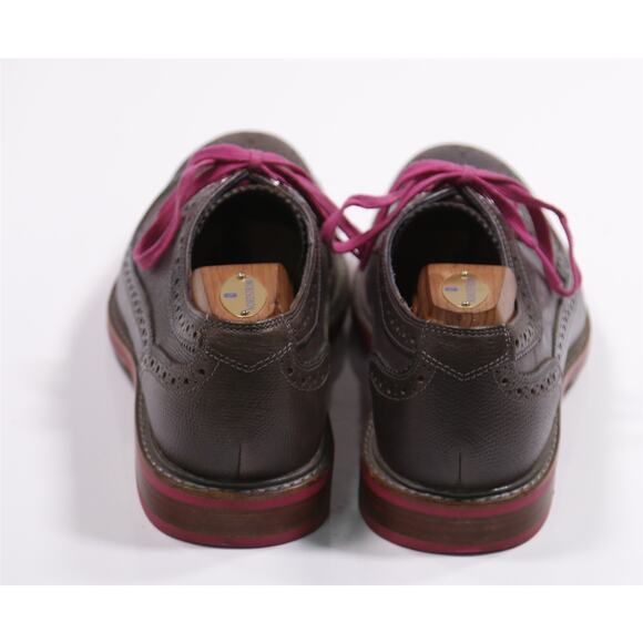 Cole Haan Brown Pink Pebble Grain Wingtip Oxford Leather Dress Shoes 9M main image 9